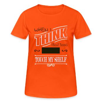 Bibliophile Book Keeper Awesome Book Keeper Chemise - T-shirt respirant Femme - orange néon - Devant - AI Model Female 172 dark (172cm)