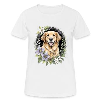 Golden Retriever - Women's Breathable T-Shirt - white - Front - AI Model Female 172 dark (172cm)