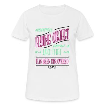 extraterrestre je ne parle pas humain anal échantillon extraterrestre ovni - T-shirt respirant Femme - blanc - Devant - AI Model Female 172 dark (172cm)