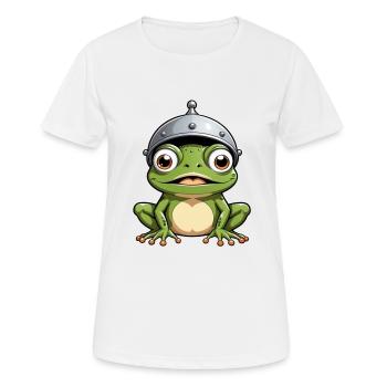 grenouille - T-shirt respirant Femme - blanc - Devant - AI Model Female 172 dark (172cm)