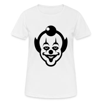 Clown - T-shirt respirant Femme - blanc - Devant - AI Model Female 172 dark (172cm)