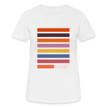 Toutes les couleurs - Coucher de soleil - T-shirt respirant Femme - blanc - Devant - AI Model Female 172 dark (172cm)
