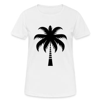 Palm trees - Women's Breathable T-Shirt - white - Front - AI Model Female 172 dark (172cm)