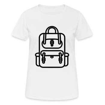 Backpack - Women's Breathable T-Shirt - white - Front - AI Model Female 172 dark (172cm)