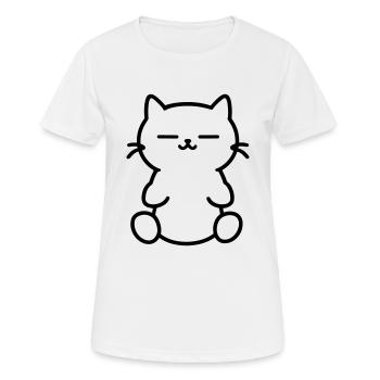 kitten - Women's Breathable T-Shirt - white - Front - AI Model Female 172 dark (172cm)