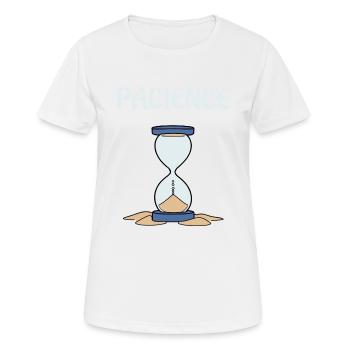 Sablier pacience - T-shirt respirant Femme - blanc - Devant - AI Model Female 172 dark (172cm)