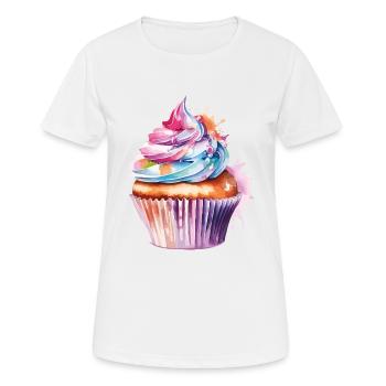 Cupcake - T-shirt respirant Femme - blanc - Devant - AI Model Female 172 dark (172cm)