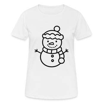 Snowman - Women's Breathable T-Shirt - white - Front - AI Model Female 172 dark (172cm)