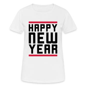 Bonne Année, Nouvel An, Réveillon du Nouvel An - T-shirt respirant Femme - blanc - Devant - AI Model Female 172 dark (172cm)