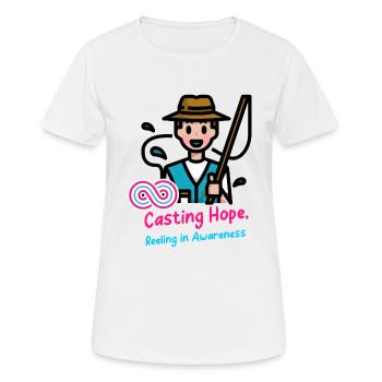 Casting Hope Taumeln im Bewusstsein - Frauen T-Shirt atmungsaktiv - Weiß - Vorne - AI Model Female 172 dark (172cm)