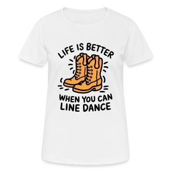 L’amour western sur la piste de danse - T-shirt respirant Femme - blanc - Devant - AI Model Female 172 dark (172cm)
