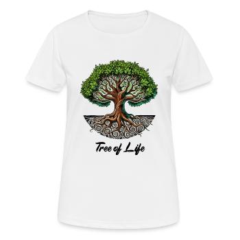 Tree of Life - Women's Breathable T-Shirt - white - Front - AI Model Female 172 dark (172cm)