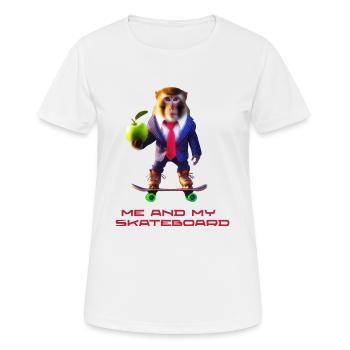 Fun monkey - Frauen T-Shirt atmungsaktiv - Weiß - Vorne - AI Model Female 172 dark (172cm)