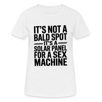 Es ist keine kahle Stelle, es ist ein Solarpanel für die Maschine - Frauen T-Shirt atmungsaktiv - Weiß - Vorne - AI Model Female 172 dark (172cm)