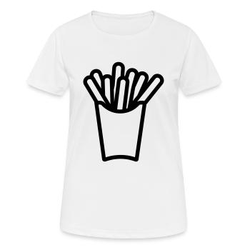 French fries - Women's Breathable T-Shirt - white - Front - AI Model Female 172 dark (172cm)