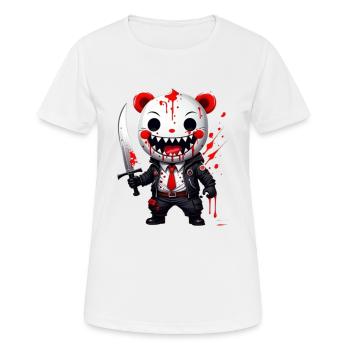 Cache-cache avec Teddy - T-shirt respirant Femme - blanc - Devant - AI Model Female 172 dark (172cm)