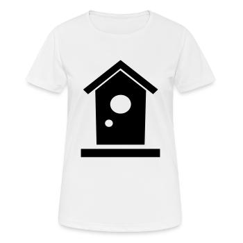 Bird House - Women's Breathable T-Shirt - white - Front - AI Model Female 172 dark (172cm)
