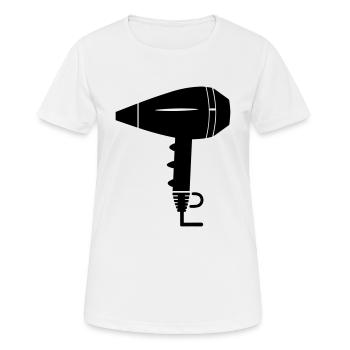Seche cheveux - T-shirt respirant Femme - blanc - Devant - AI Model Female 172 dark (172cm)