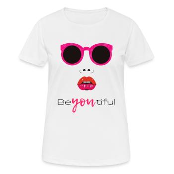 beyoutiful tshirt design - Frauen T-Shirt atmungsaktiv - Weiß - Vorne - AI Model Female 172 dark (172cm)