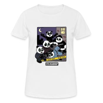 Pandas 4 Leben - Frauen T-Shirt atmungsaktiv - Weiß - Vorne - AI Model Female 172 dark (172cm)
