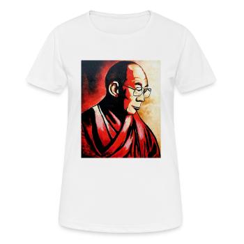 Dalai Lama - Frauen T-Shirt atmungsaktiv - Weiß - Vorne - AI Model Female 172 dark (172cm)