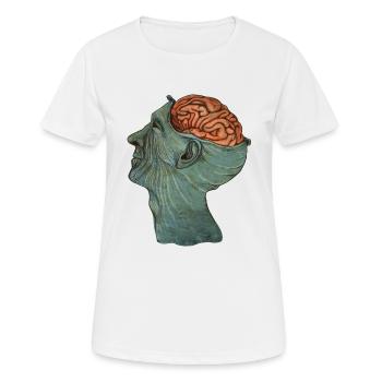 Gehirn - Frauen T-Shirt atmungsaktiv - Weiß - Vorne - AI Model Female 172 dark (172cm)