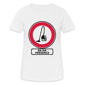 Vakuum verboten Präsenz - Frauen T-Shirt atmungsaktiv - Weiß - Vorne - AI Model Female 172 dark (172cm)