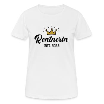 Rentnerin 2023 Rentenbeginn Rente 23 Ruhestand - Frauen T-Shirt atmungsaktiv - Weiß - Vorne - AI Model Female 172 dark (172cm)