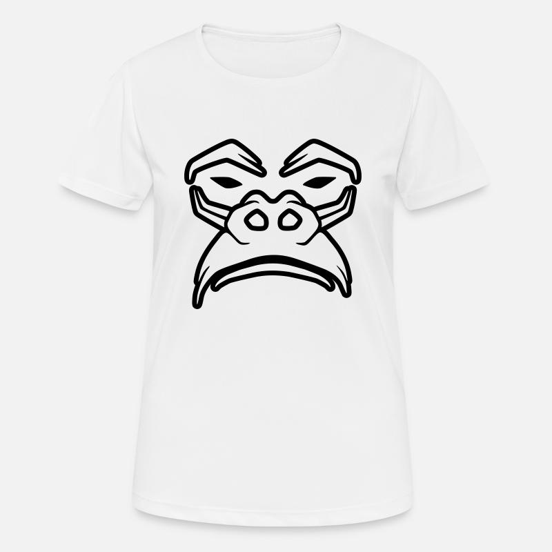 Grumpy Gorilla - Women's Breathable T-Shirt - white