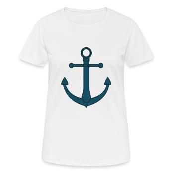 anchor - Women's Breathable T-Shirt - white - Front - AI Model Female 172 dark (172cm)