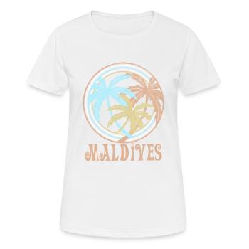 Malediven - Frauen T-Shirt atmungsaktiv - Weiß - Vorne - AI Model Female 172 dark (172cm)