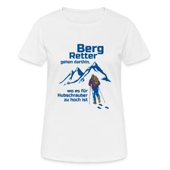 Cadeau de randonnée en montagne - T-shirt respirant Femme - blanc - Devant - AI Model Female 172 dark (172cm)