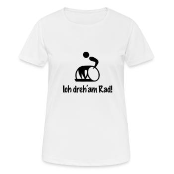 Ich dreh am Rad - Frauen T-Shirt atmungsaktiv - Weiß - Vorne - AI Model Female 172 dark (172cm)