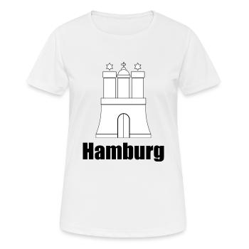 Hamburg - Women's Breathable T-Shirt - white - Front - AI Model Female 172 dark (172cm)