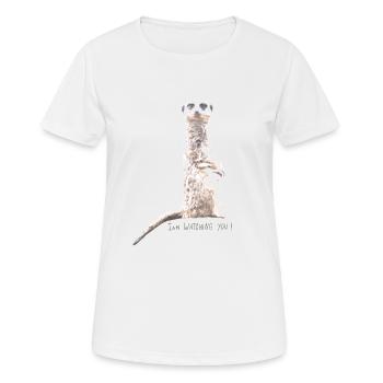 Mite terrestre regardant la lumière - T-shirt respirant Femme - blanc - Devant - AI Model Female 172 dark (172cm)
