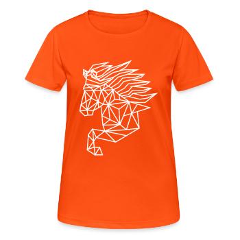 Isi geo white - T-shirt respirant Femme - orange néon - Devant - AI Model Female 172 dark (172cm)