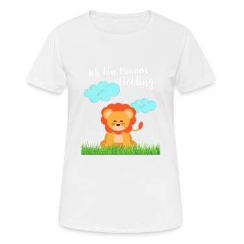 Mamas Liebling Löwe - Frauen T-Shirt atmungsaktiv - Weiß - Vorne - AI Model Female 172 dark (172cm)