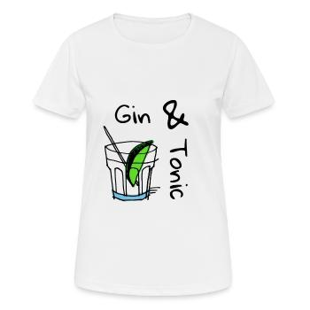Gin und Tonic. Gin & Tonic - Frauen T-Shirt atmungsaktiv - Weiß - Vorne - AI Model Female 172 dark (172cm)