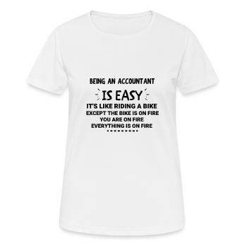 Buchhalter sein - Buchhaltung, Buchhaltergeschenk - Frauen T-Shirt atmungsaktiv - Weiß - Vorne - AI Model Female 172 dark (172cm)