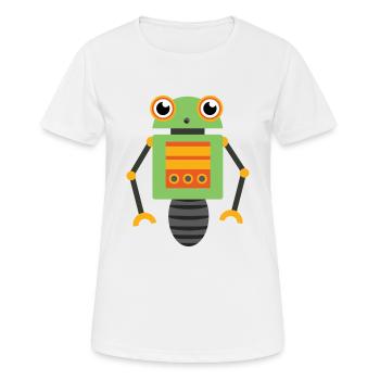 robot - T-shirt respirant Femme - blanc - Devant - AI Model Female 172 dark (172cm)