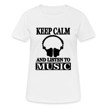 Écouter de la musique Musiciens École de musique Cadeau Casque - T-shirt respirant Femme - blanc - Devant - AI Model Female 172 dark (172cm)