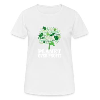 Climat Changement climatique Environnement Grève Climat - T-shirt respirant Femme - blanc - Devant - AI Model Female 172 dark (172cm)