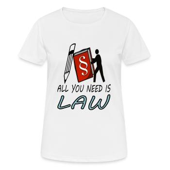 Jura studieren Jura Student Studium Geschenk - Frauen T-Shirt atmungsaktiv - Weiß - Vorne - AI Model Female 172 dark (172cm)