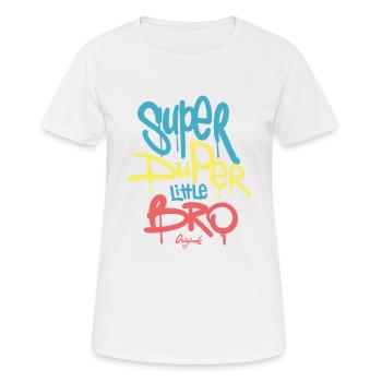 Super Duper little bro originals Geschenkidee - Frauen T-Shirt atmungsaktiv - Weiß - Vorne - AI Model Female 172 dark (172cm)