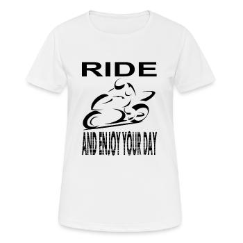 Moto moto motos proverbes cadeau moto - T-shirt respirant Femme - blanc - Devant - AI Model Female 172 dark (172cm)