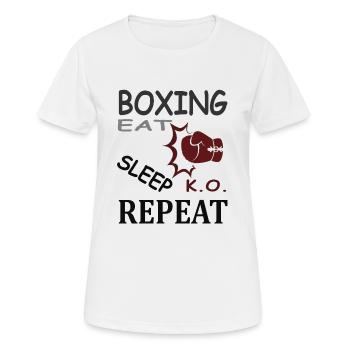 boxen Boxkampf Boxhandschuhe Faust K.O. Geschenk - Frauen T-Shirt atmungsaktiv - Weiß - Vorne - AI Model Female 172 dark (172cm)