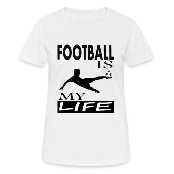 Football jouer footballeur joueur de football - T-shirt respirant Femme - blanc - Devant - AI Model Female 172 dark (172cm)