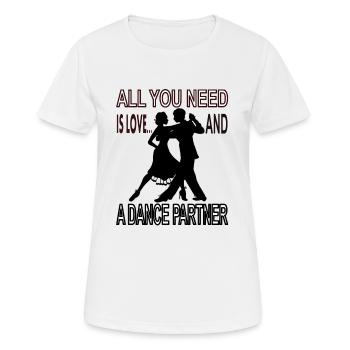 danse danse partenaire danse couple cadeau école de danse - T-shirt respirant Femme - blanc - Devant - AI Model Female 172 dark (172cm)