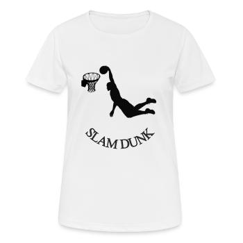 Basketball spielen Basketballer Basketballspieler - Frauen T-Shirt atmungsaktiv - Weiß - Vorne - AI Model Female 172 dark (172cm)