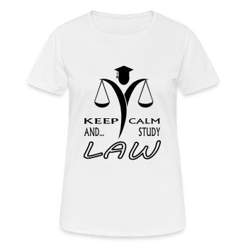 Law study law law saying lawyer lawyer - Women's Breathable T-Shirt - white - Front - AI Model Female 172 dark (172cm)